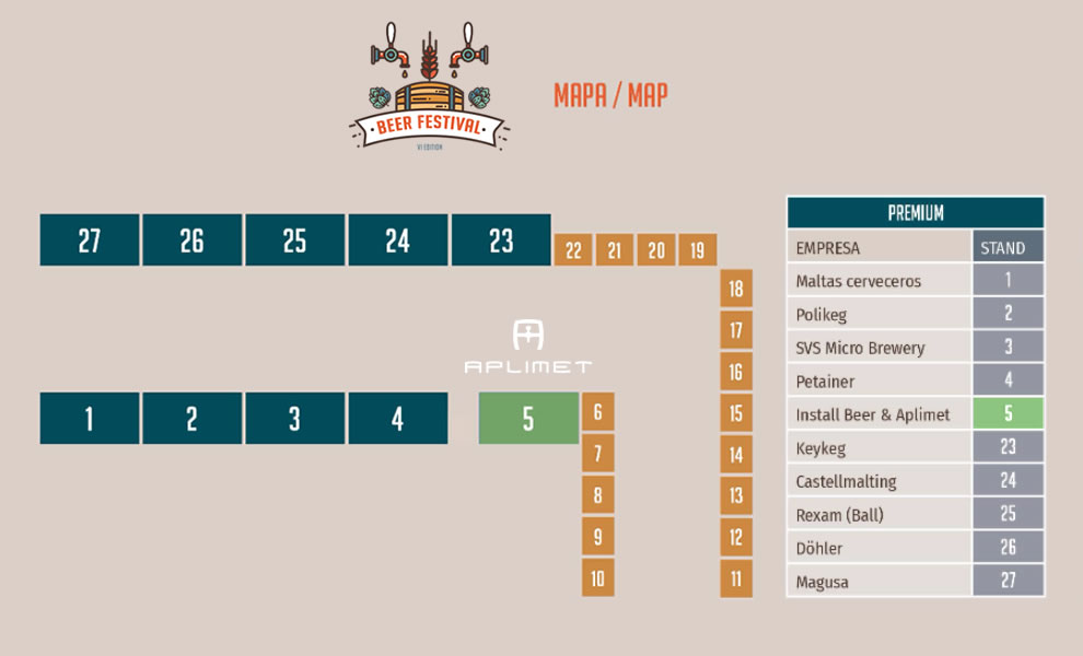 Mapa del Barcelona Beer Festival